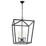 7_Maddox 20" Wide Black Metal 4-Light Pendant more views