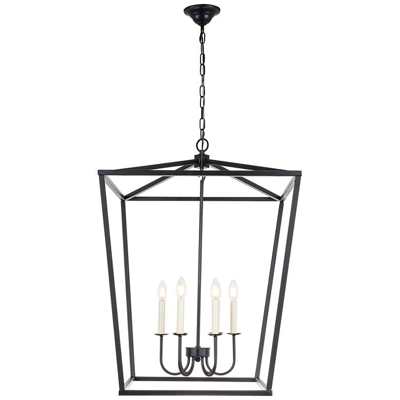 Image 3 Maddox 24" Wide Black 6-Light Chandelier