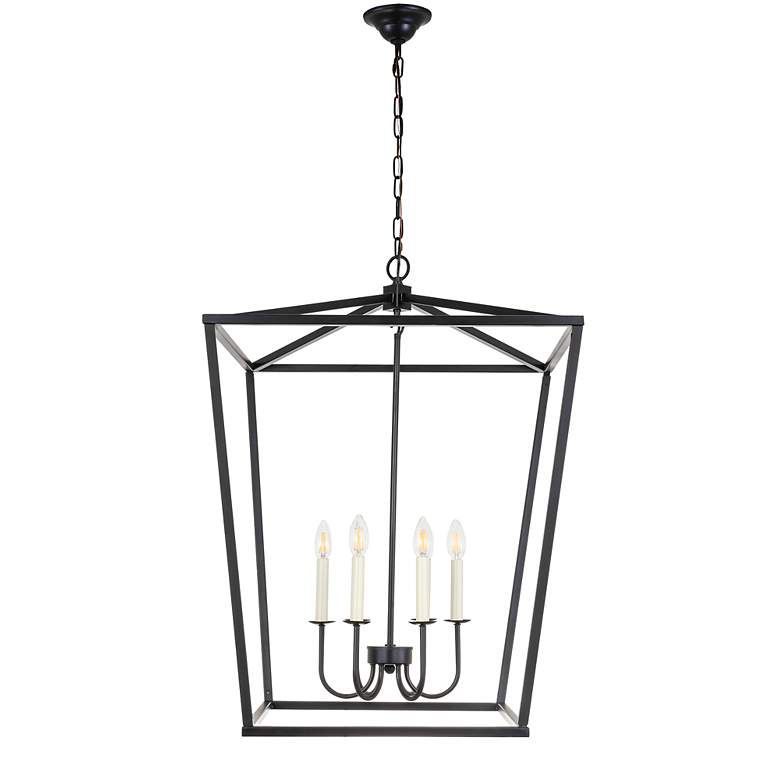 Image 5 Maddox 24" Wide Black 6-Light Chandelier more views