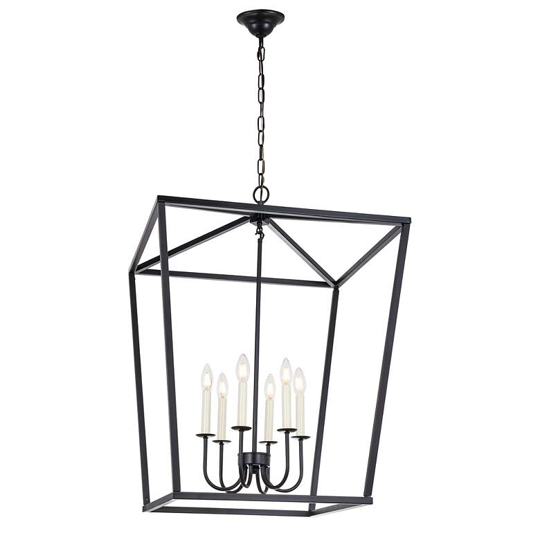 Image 6 Maddox 24" Wide Black 6-Light Chandelier more views