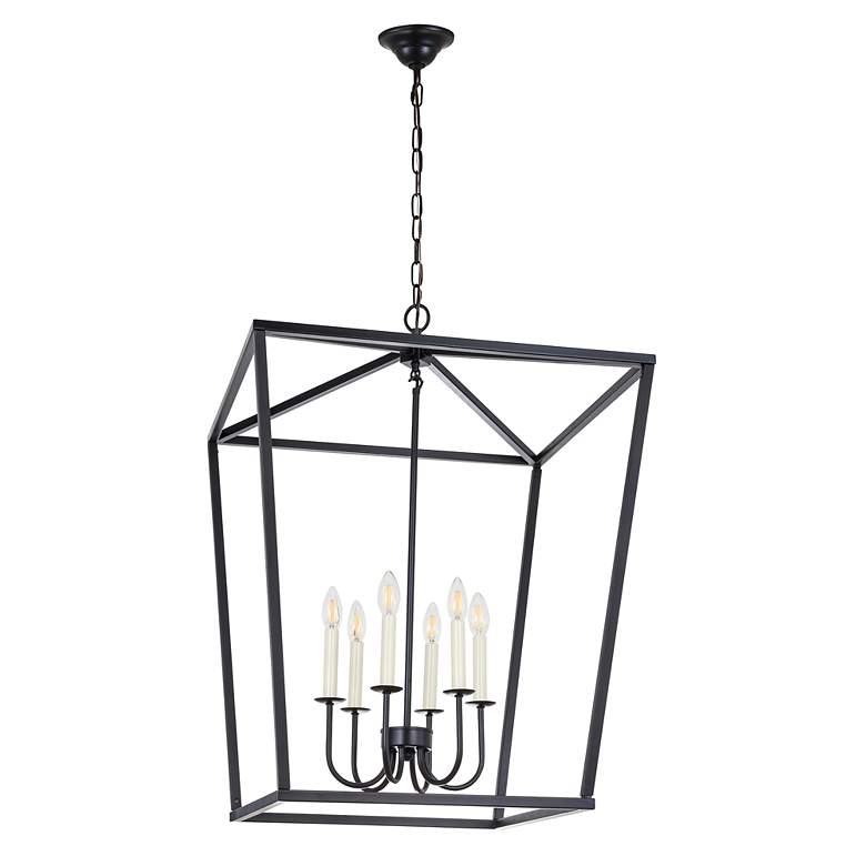 Image 7 Maddox 24" Wide Black 6-Light Chandelier more views