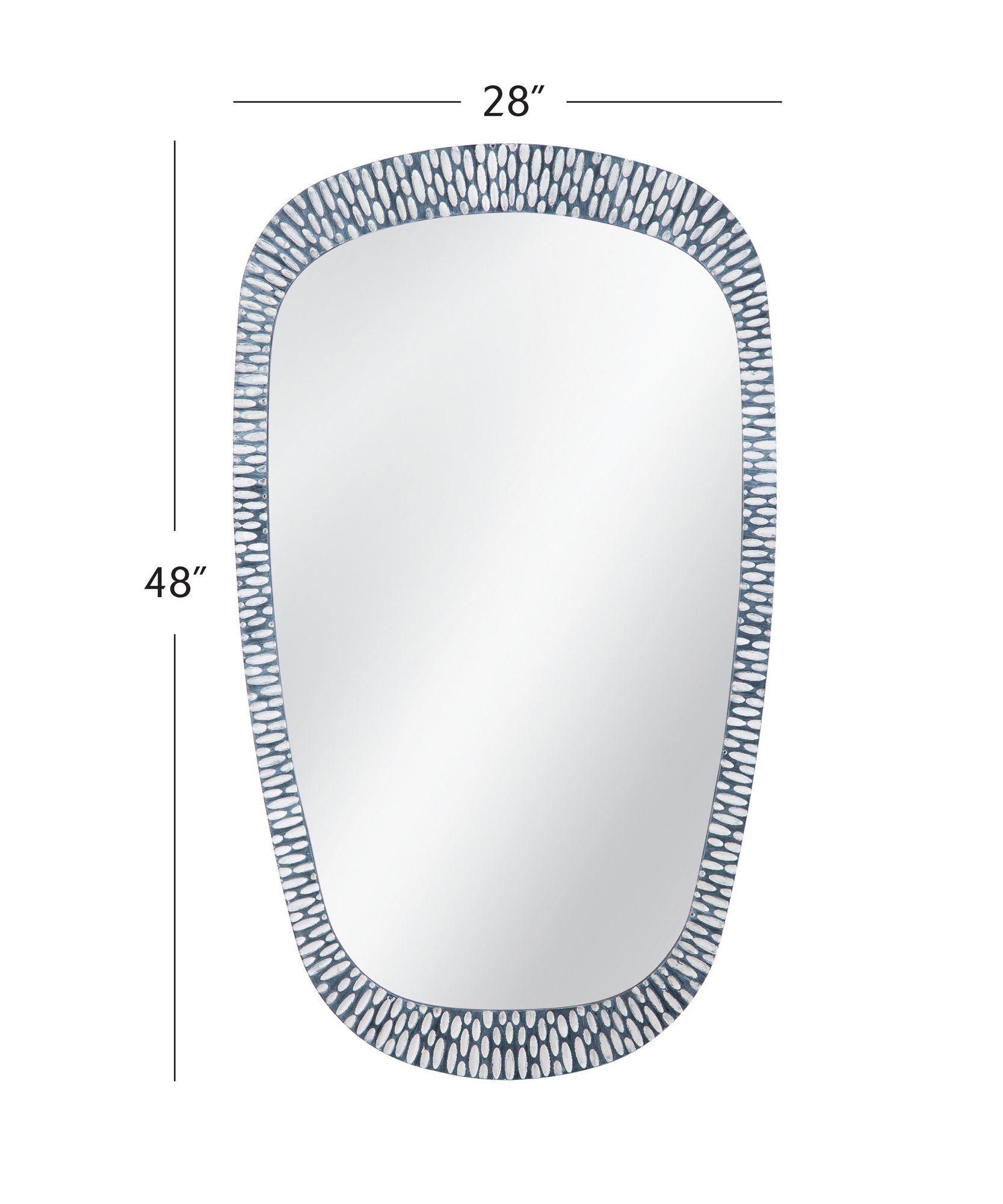 Image 4 Maddox 28" x 48" Distressed Gray Wall Mirror more views