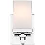 Maddox 4 3/4" Wide Chrome 1-Light Wall Sconce with Opal