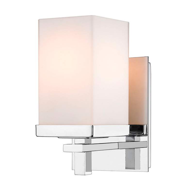 Image 2 Maddox 4 3/4" Wide Chrome 1-Light Wall Sconce with Opal more views
