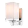 2_Maddox 4 3/4" Wide Chrome 1-Light Wall Sconce with Opal more views