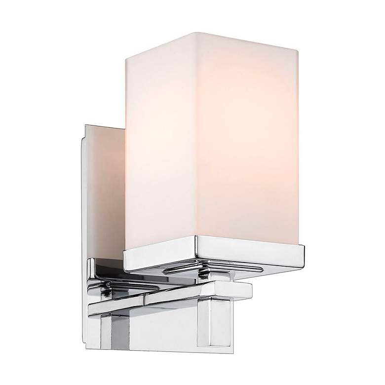 Image 3 Maddox 4 3/4" Wide Chrome 1-Light Wall Sconce with Opal more views