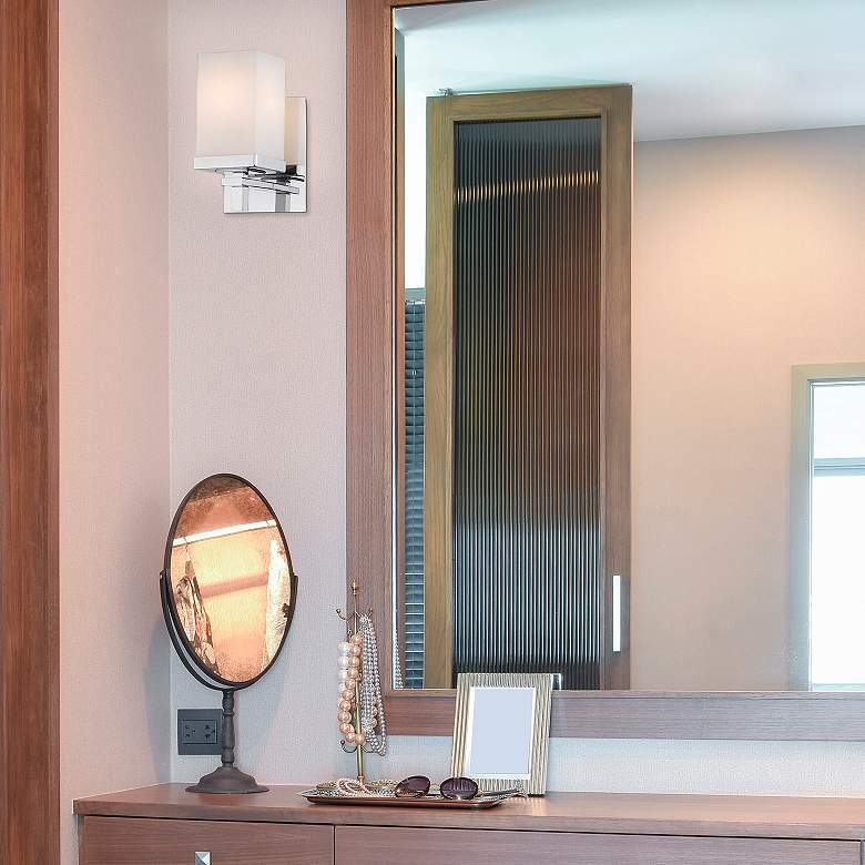 Image 5 Maddox 4 3/4" Wide Chrome 1-Light Wall Sconce with Opal more views