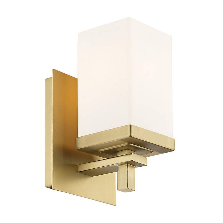 Image 5 Maddox 4 3/4" Wide Wall Sconce in Brushed Champagne Bronze with Opal G more views