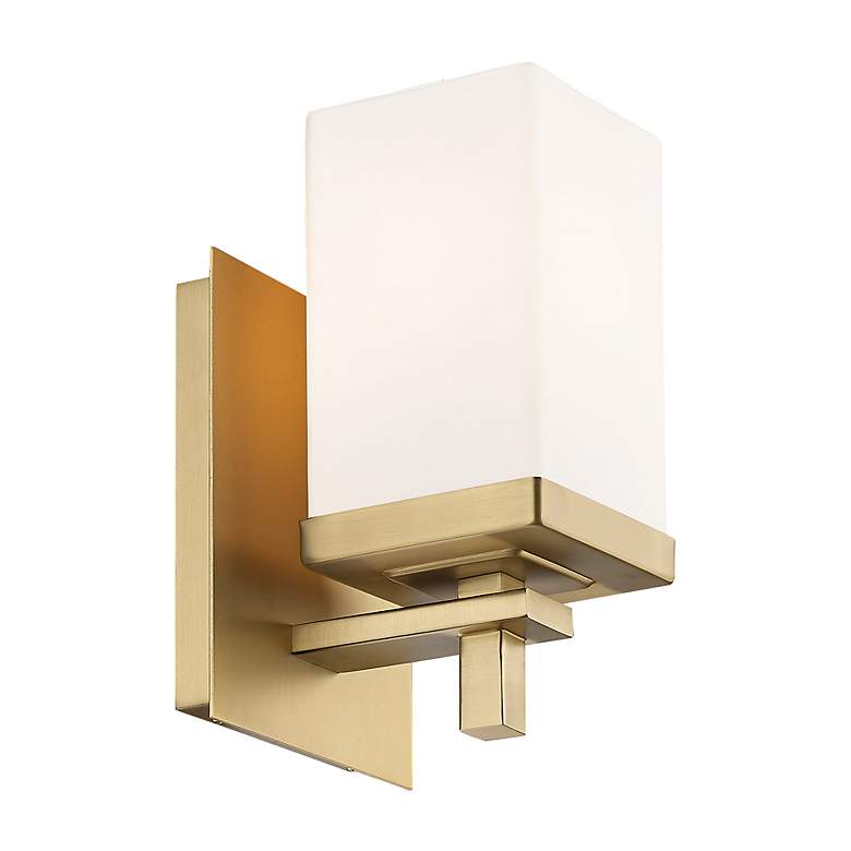 Image 6 Maddox 4 3/4" Wide Wall Sconce in Brushed Champagne Bronze with Opal G more views