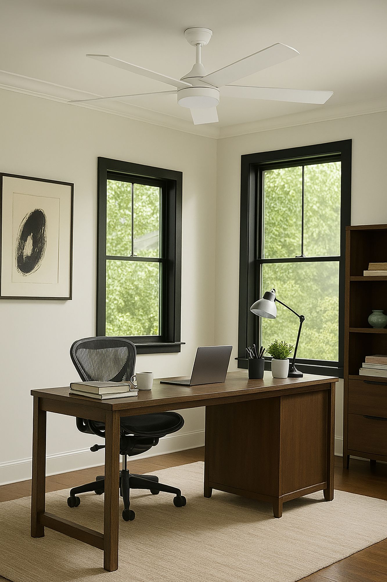 Image 5 Maddox 52" Wide 5-Blade White LED Ceiling Fan more views