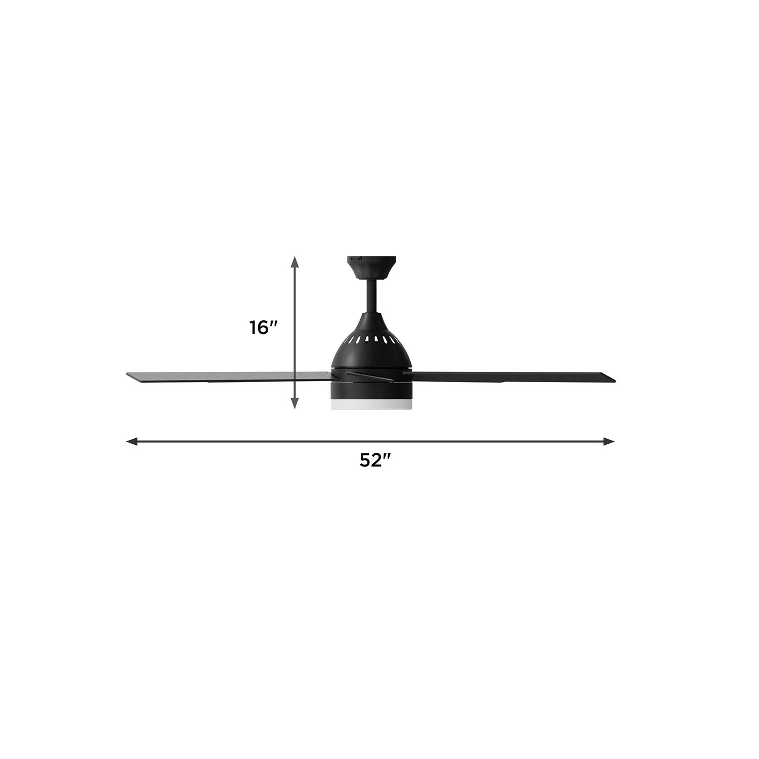 Maddox 52" Wide 5-Blade White LED Ceiling Fan
