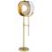 Maddox Brushed Brass Magnifying Glass Table Lamp