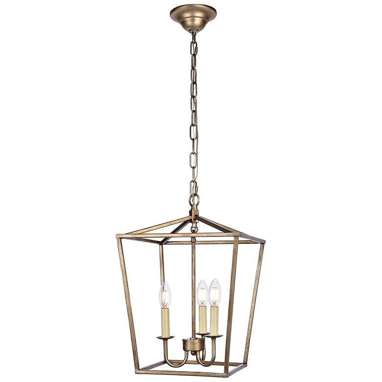 Image 2 Maddox Collection Pendant D12.5 H18.25 Lt:3 Vintage Silver Finish