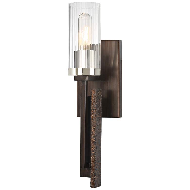Image 1 Maddox Roe 18" High Iron Ore Wall Sconce