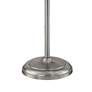 Maddox Satin Nickel Torchiere Floor Lamp with USB Dimmer
