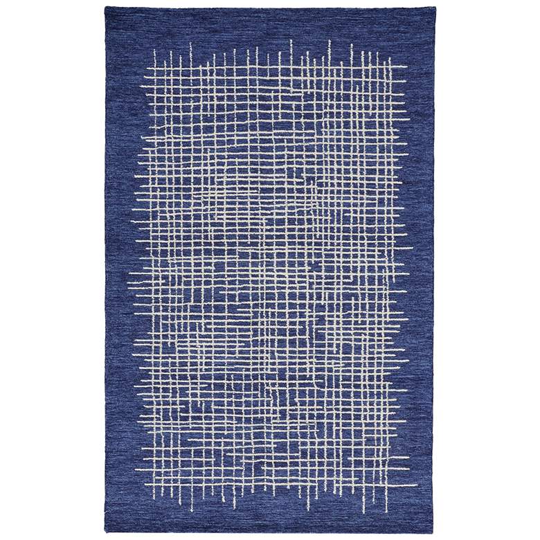 Image 1 Maddox Transitional Abstract Hand Tufted Blue Area Rug 8630F
