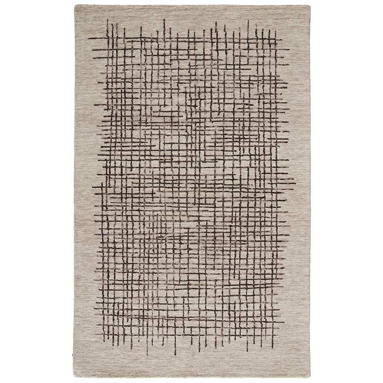 Image 1 Maddox Transitional Abstract Hand Tufted Tan Area Rug 8630F