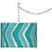 Made By Girl Teal Chevron Ikat Plug-In Chandelier