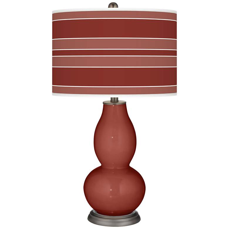 Image 1 Madeira Bold Stripe Double Gourd Table Lamp