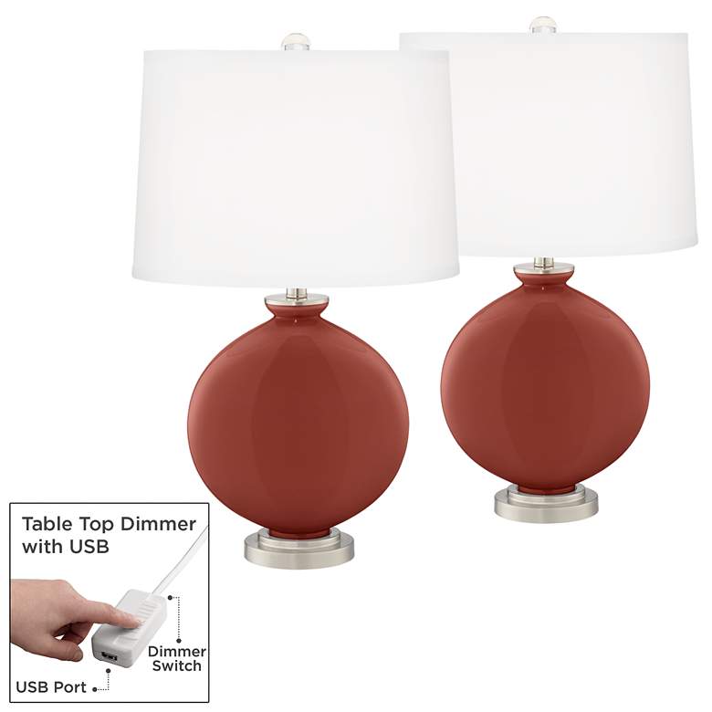 Image 1 Madeira Carrie Table Lamp Set of 2 with Dimmers