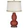 Madeira Double Gourd Table Lamp with Rhinestone Lace Trim