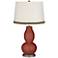 Madeira Double Gourd Table Lamp with Wave Braid Trim