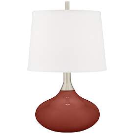 Image2 of Madeira Felix Modern Red Table Lamp with Table Top Dimmer