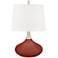 Madeira Felix Modern Red Table Lamp with Table Top Dimmer