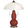 Madeira Gourd-Shaped Table Lamp with Alabaster Shade
