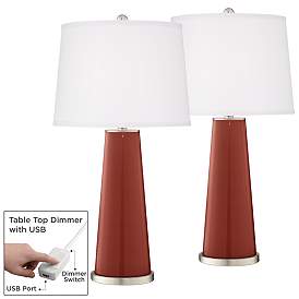 Image1 of Madeira Leo Table Lamp Set of 2 with Dimmers