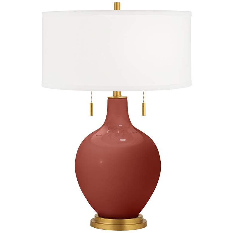 Image 2 Madeira Toby Brass Accents Table Lamp with Dimmer