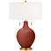 Madeira Toby Brass Accents Table Lamp with Dimmer