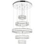 1_Madeline 24" Wide Chrome 5-Tier LED Chandelier