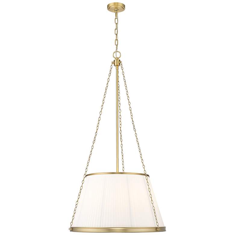 Image 2 Madeline 24" Wide Modern Gold Pendant with Fabric Shade