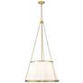 2_Madeline 24" Wide Modern Gold Pendant with Fabric Shade