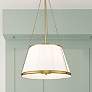 1_Madeline 24" Wide Modern Gold Pendant with Fabric Shade
