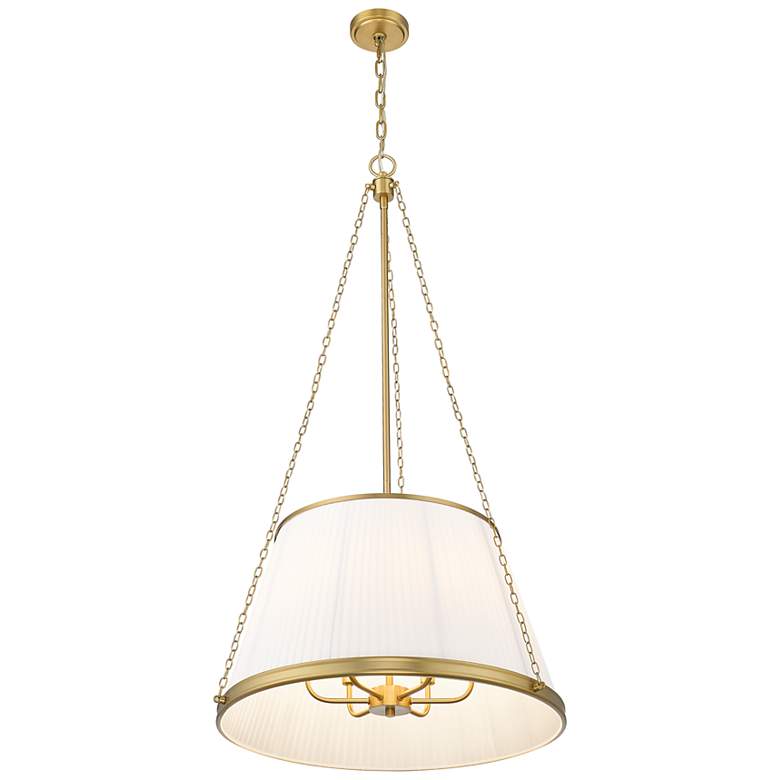 Image 3 Madeline 24" Wide Modern Gold Pendant with Fabric Shade more views