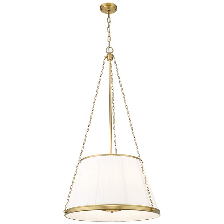 Image 4 Madeline 24" Wide Modern Gold Pendant with Fabric Shade more views