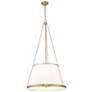 4_Madeline 24" Wide Modern Gold Pendant with Fabric Shade more views