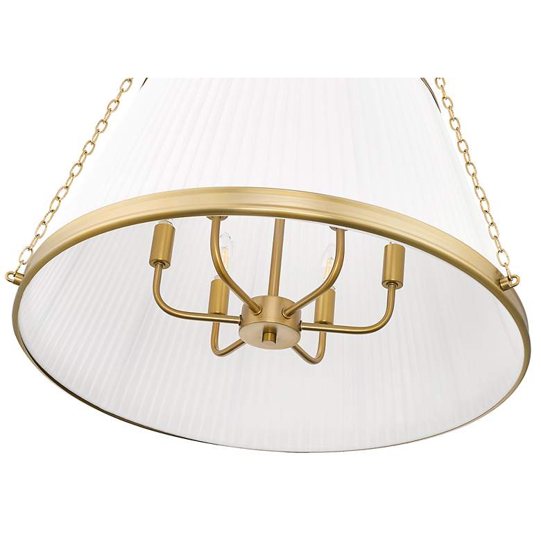 Image 5 Madeline 24" Wide Modern Gold Pendant with Fabric Shade more views