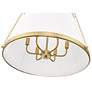 5_Madeline 24" Wide Modern Gold Pendant with Fabric Shade more views