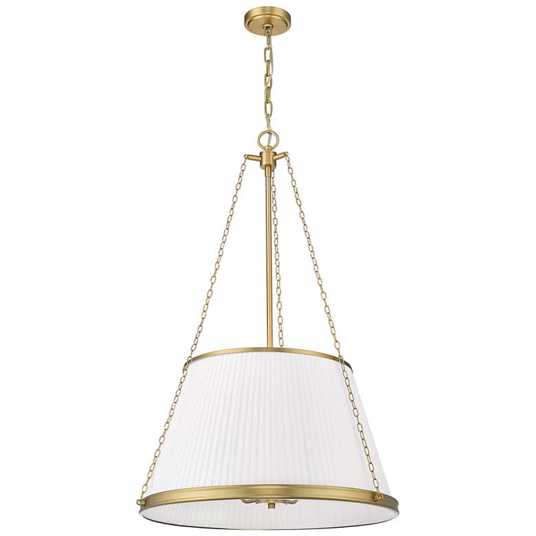 Image 6 Madeline 24" Wide Modern Gold Pendant with Fabric Shade more views