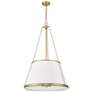 6_Madeline 24" Wide Modern Gold Pendant with Fabric Shade more views