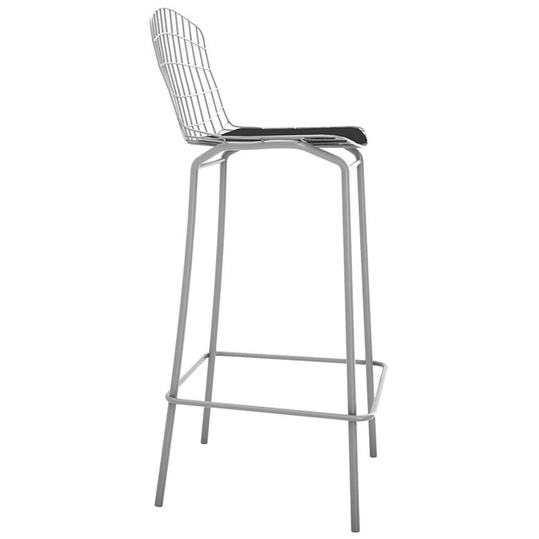 Image 3 Madeline 28 inch High Charcoal Grey and Black Barstool more views