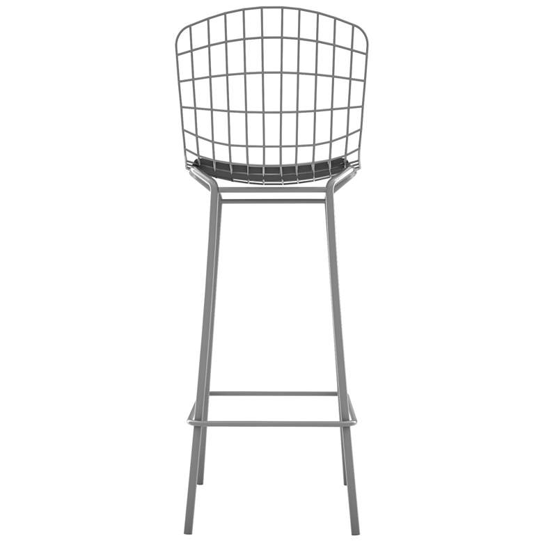 Image 4 Madeline 28 inch High Charcoal Grey and Black Barstool more views