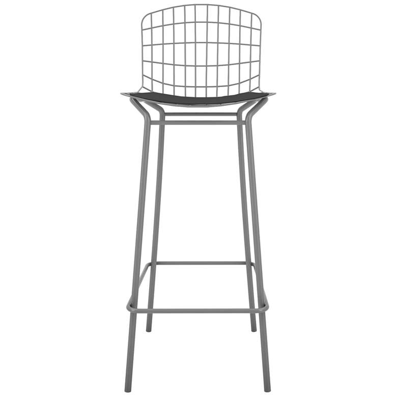 Image 5 Madeline 28 inch High Charcoal Grey and Black Barstool more views