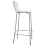 Madeline 28" High Charcoal Grey and White Barstool