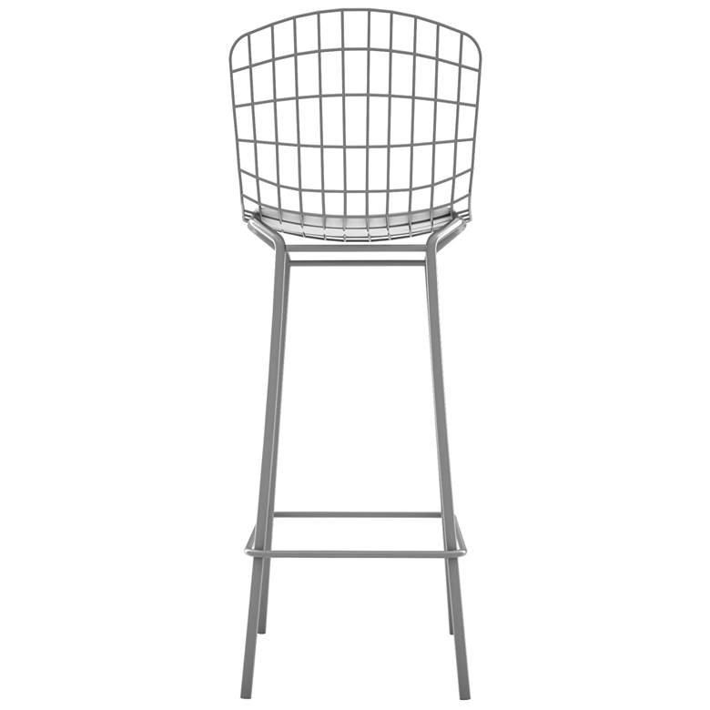 Image 4 Madeline 28 inch High Charcoal Grey and White Barstool more views