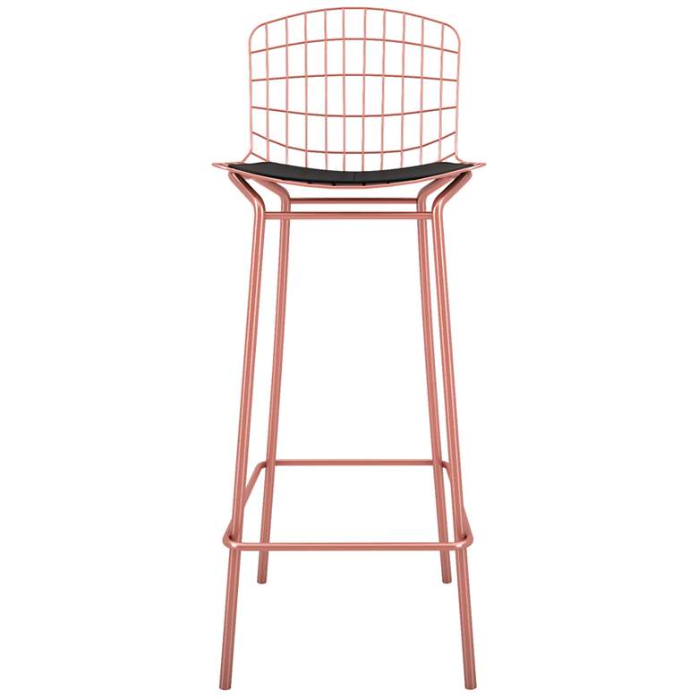 Image 4 Madeline 28 inch High Rose Pink Gold and Black Barstool more views