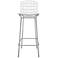 Madeline 28" High Silver and White Barstool